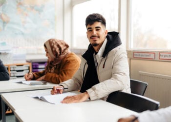 esol students in a classroom at hull college