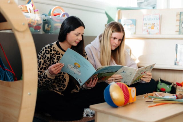 students studying early years and childcare at hull college