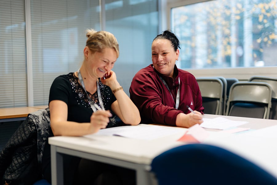 adult learners in class