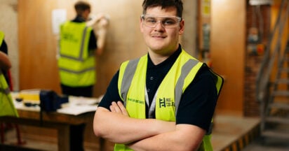 electrical student in the workshop